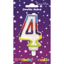 Simon Elvin Coloured Numeral 4 Candle