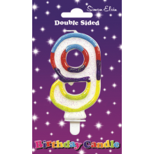 Simon Elvin Coloured Numeral 9 Candle