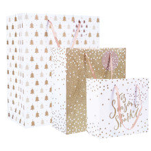 Pack 3 Gold Gift Bags