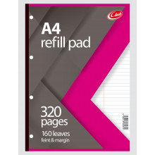 Club A4 Feint/Margin Refill Pad 320pg