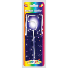Number Sparkler Silver No.5