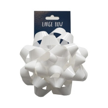 Large White Bow 15cm Carded