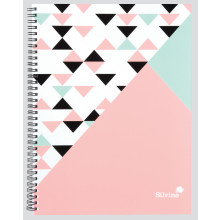 A4 GeoPop Twinwire Notebook Asst 160pg