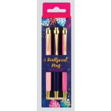 Tropicana Retractable Ballpoint Pens 3's
