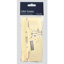 Cream & Silver Cake Boxes 8s