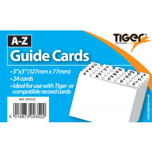 A-Z Record Guide Card Set 5"x3"