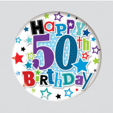 Age 50 Male 150mm Large Badge