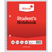 Silvine Spiral Notebook Narrow/Feint 8x6