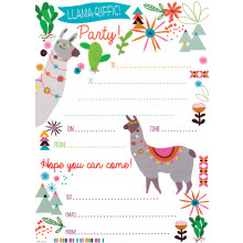 Invitation Pads Llamas 20s HP103