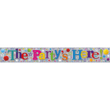 2.5m Party Banner Party's Here