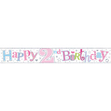 2.5m Party Banner Age 2 Girl