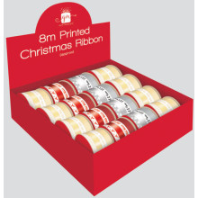 8M Printed Christmas Ribbon