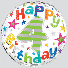 Foil Balloon Age 4 Unisex