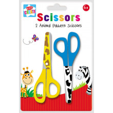 Animal Pattern Scissors 2s Assorted
