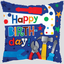Square Hammer Birthday Foil Balloon