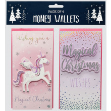 Money Wallets Unicorn 4 Pack