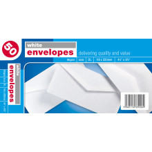 White Envelopes DL 50s (Gummed)