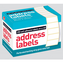 S/Adh Address Labels 89x37mm Roll 250