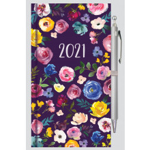 D0502 Diary & Pen WTV Vintage Flowers
