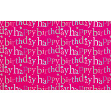 Flat Gift Wrap Pink Birthday GW2625