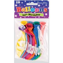 Age 60 Balloons 10s BA123