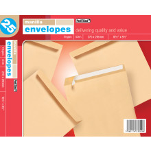 Envelopes Manilla P/Seal 270x216mm 25s