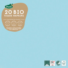 Duni Bio Mint Blue Napkins 33cm 3Ply 20s
