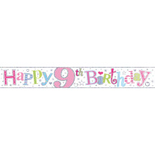 2.5m Party Banner Age 9 Girl