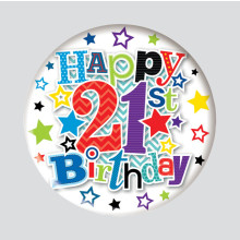 Age 21 Male 150mm Large Badge