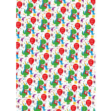 Flat Gift Wrap Juvenile Dinosaurs GW2546