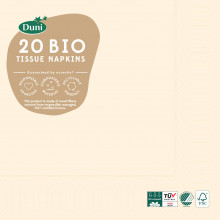 Cream Napkins 33cm 3 Ply 20's
