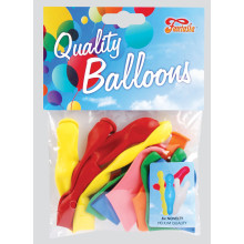 Novelty Balloons Asst Shapes/Cols Pack 8