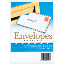 Envelopes Letterbox White Medium Airmail