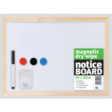 Magnetic Dry Wipe Notice Board 40x30cm