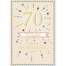 Greetings Cards 70th Male