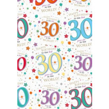 Gift Wrap Age 30 Unisex