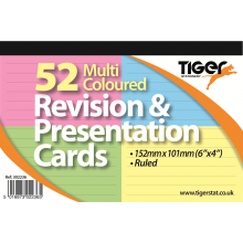 Col'd Revision/Presentation Cards 6"x4"