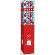 3M Extra Wide Roll Wrap Festive Pals