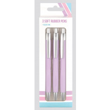 Pastel Soft Barrel Pen 3 Pack Black Ink