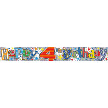 2.5m Party Banner Age 4 Boy