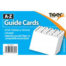 A-Z Record Guide Card Set 6"x4"