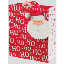 Gift Bag Santa Text Large
