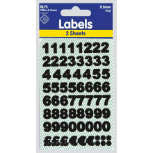 Lanels - Black Vinyl Numbers 9.5mm