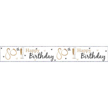 2.5m Party Banner Age 80 Neutral