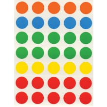Coloured Self Adhesive Labels 13mm Round