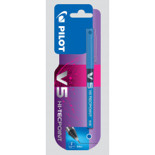 Pilot V5 Hi-Tecpoint Pens Blue Carded