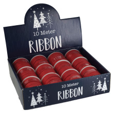 Red Glitter Ribbon 1cmx10M