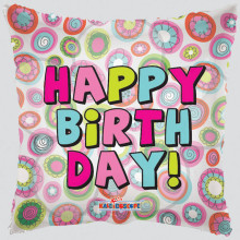 Happy Birthday Pink Foil Balloon