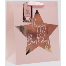 Large Gift Bag Pink Star