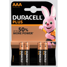 Duracell Plus AAA Batteries Pack 4